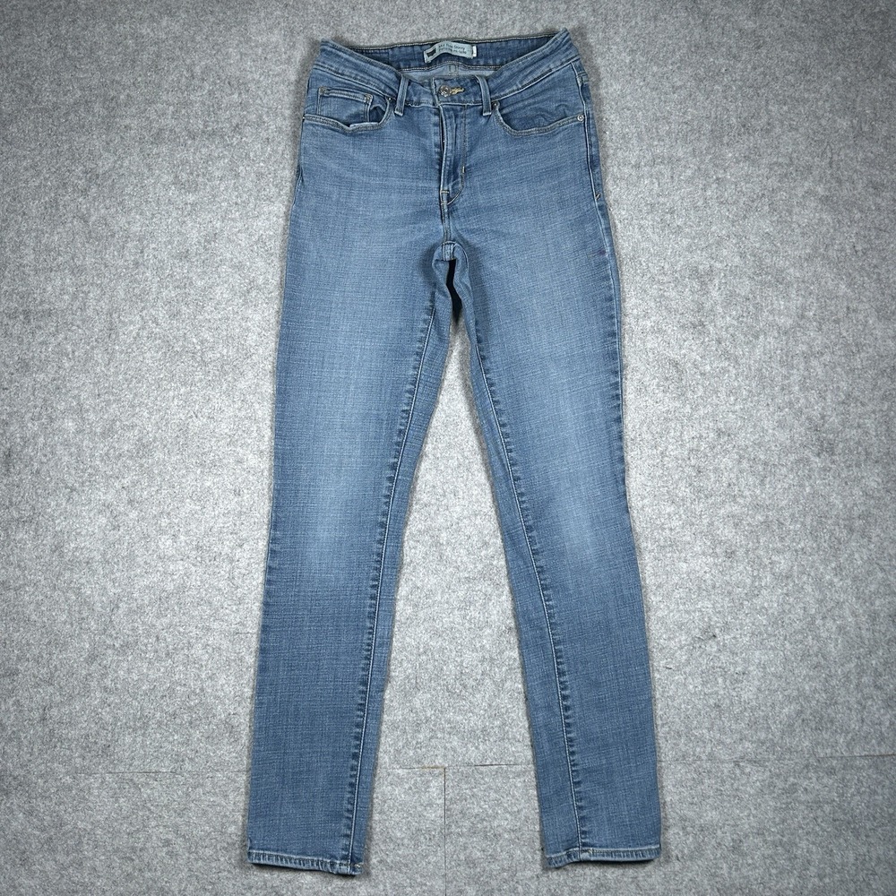 Levis Mid Rise Skinny Denim Jeans Women's Size 4 27x32 (24x30) Blue Red Tab
